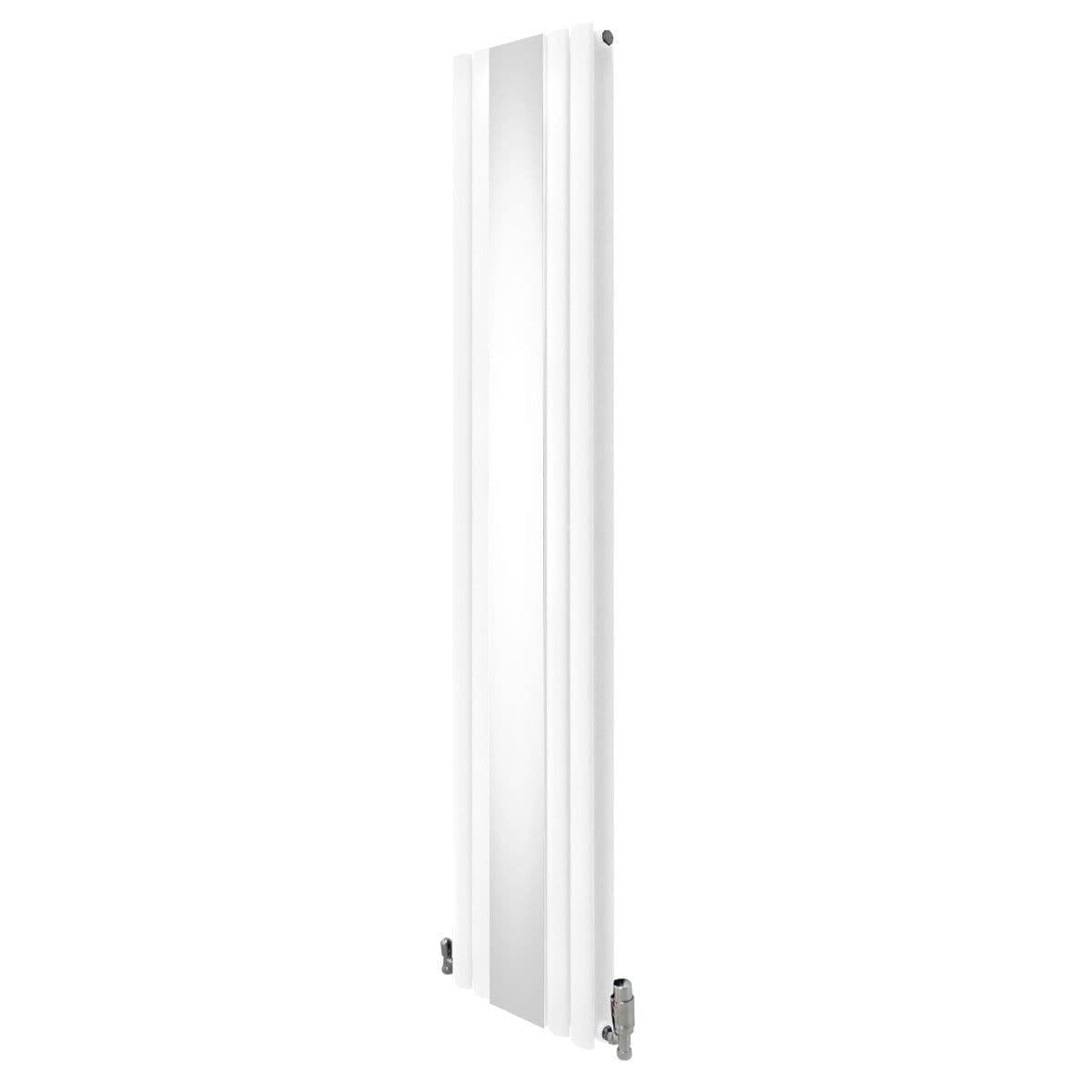 Oval Mirror Radiator & Valves 1800mm x 380mm