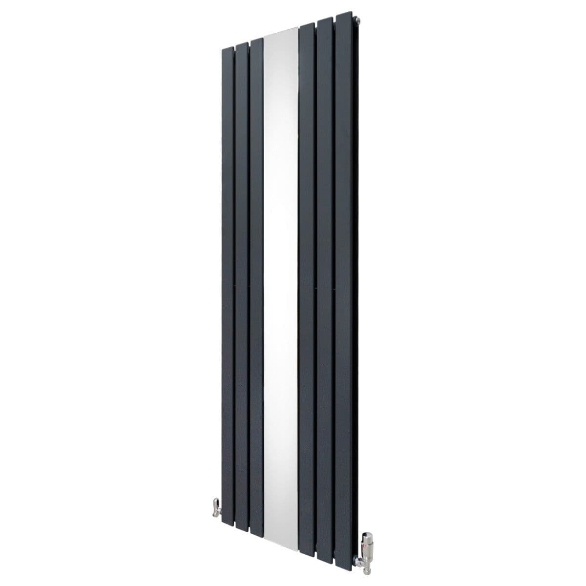 Flat Mirror Radiator & Valves 1800mm x 565mm Anthracite