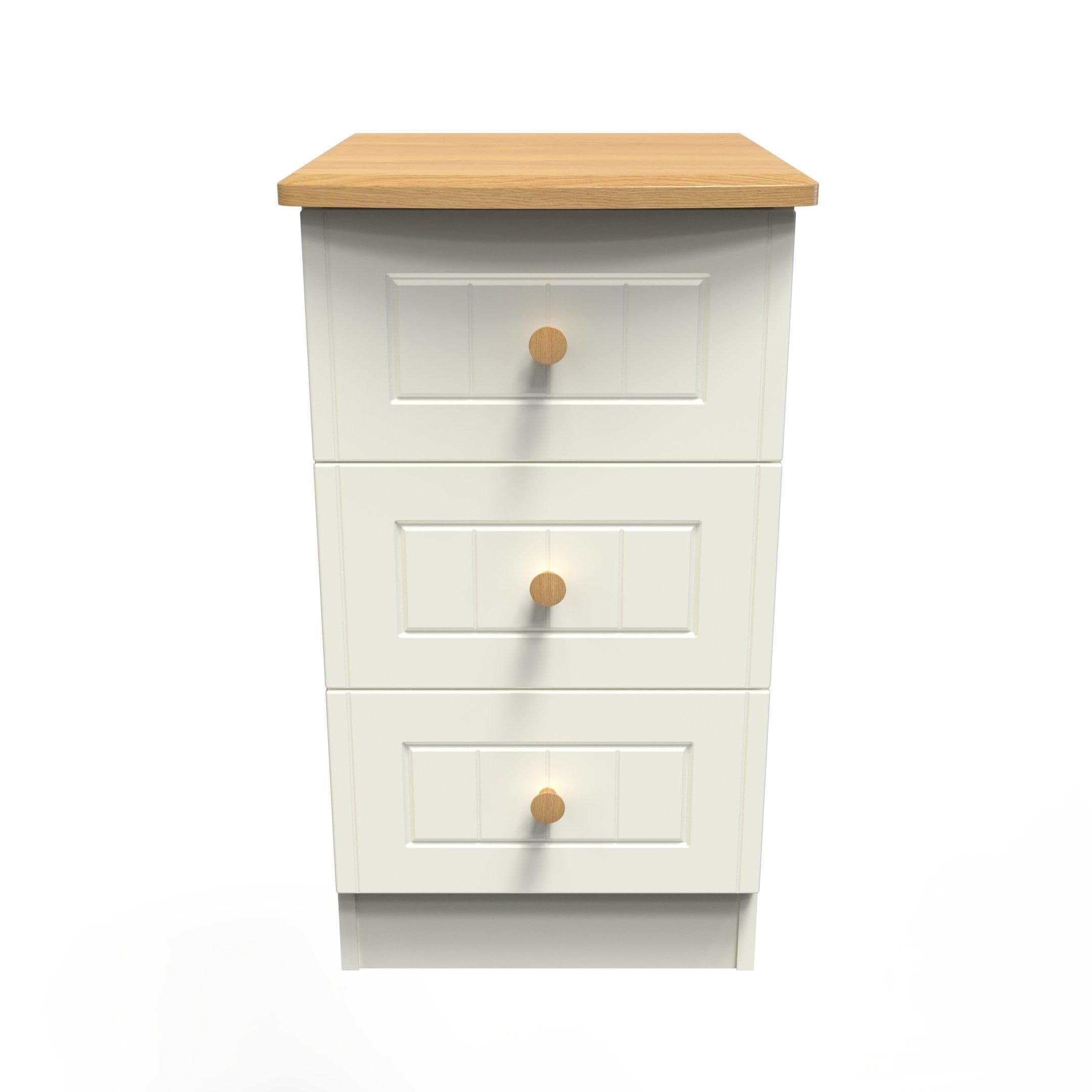 Lancaster 3 Drawer Bedside Cab