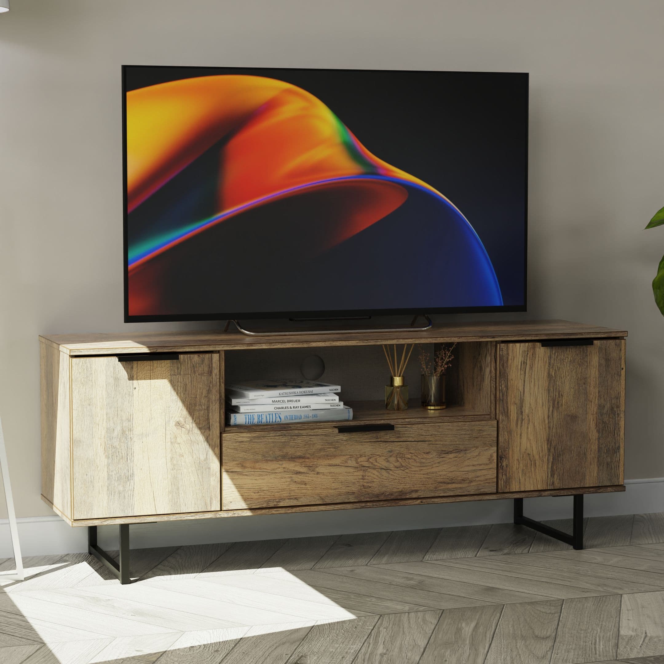 Fuji 2 Door 1 Drawer Wide TV Unit