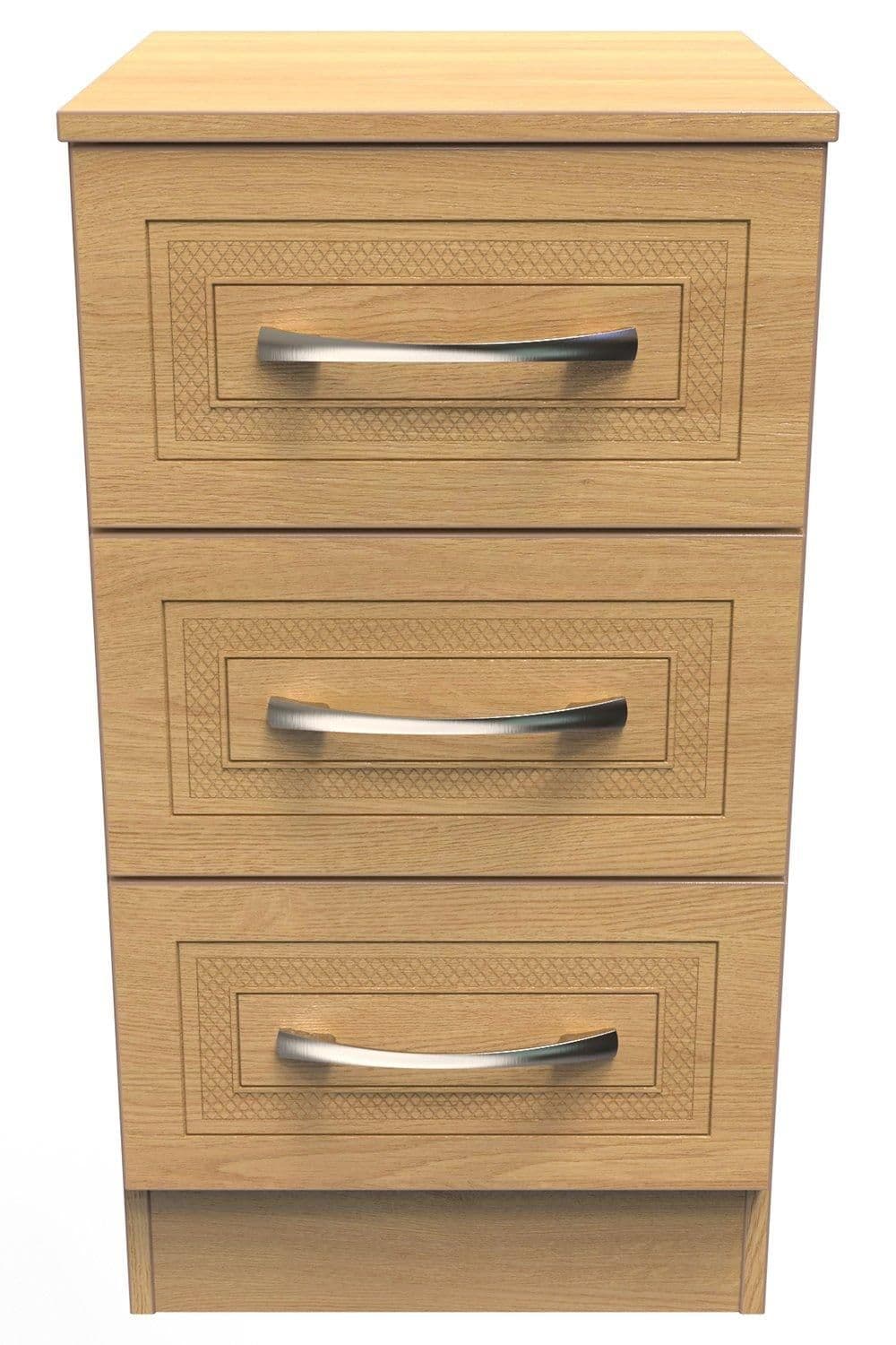 Oxford 3 Drawer Bedside WIRELESS CHARGING