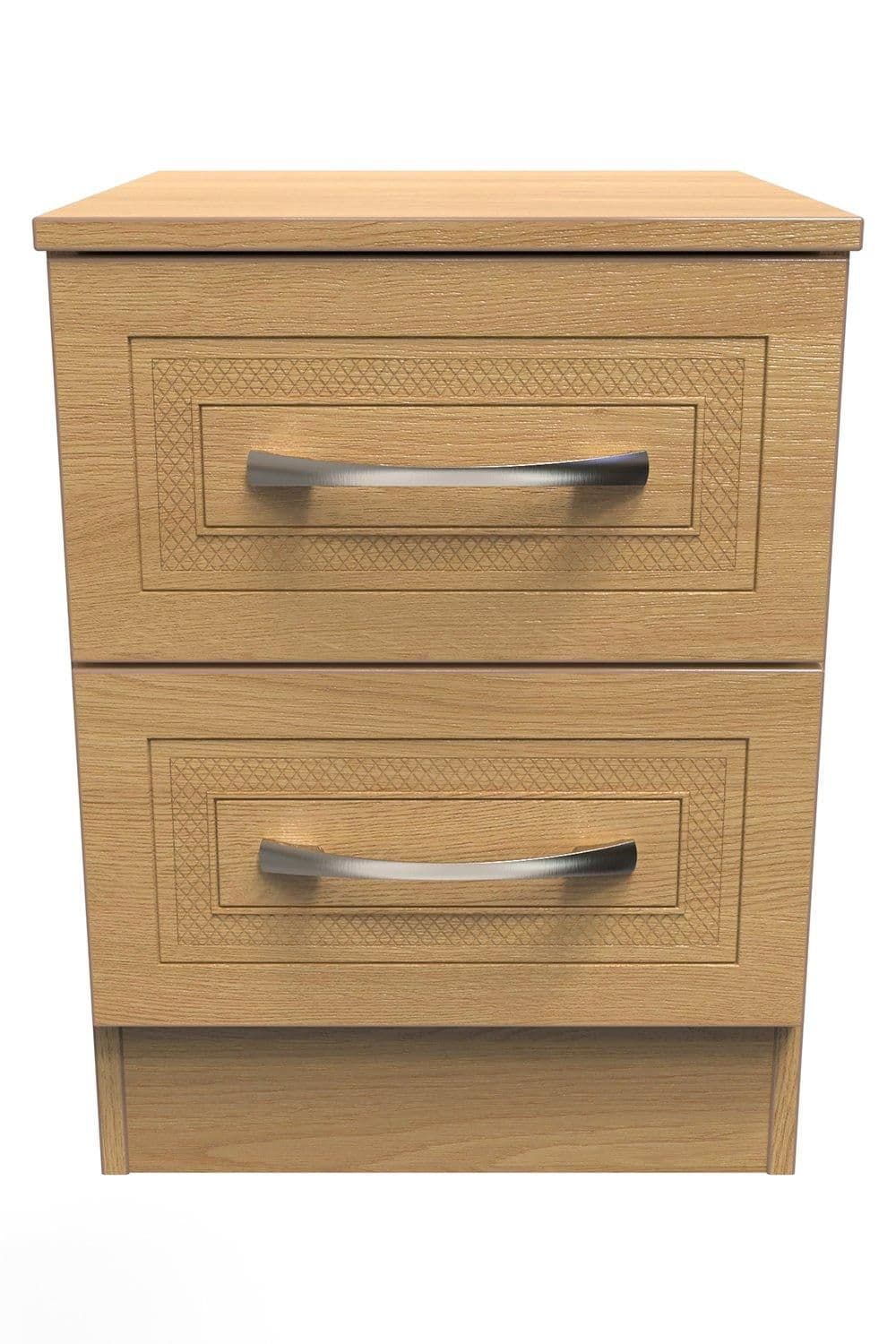 Oxford 2 Drawer Bedside WIRELESS CHARGING