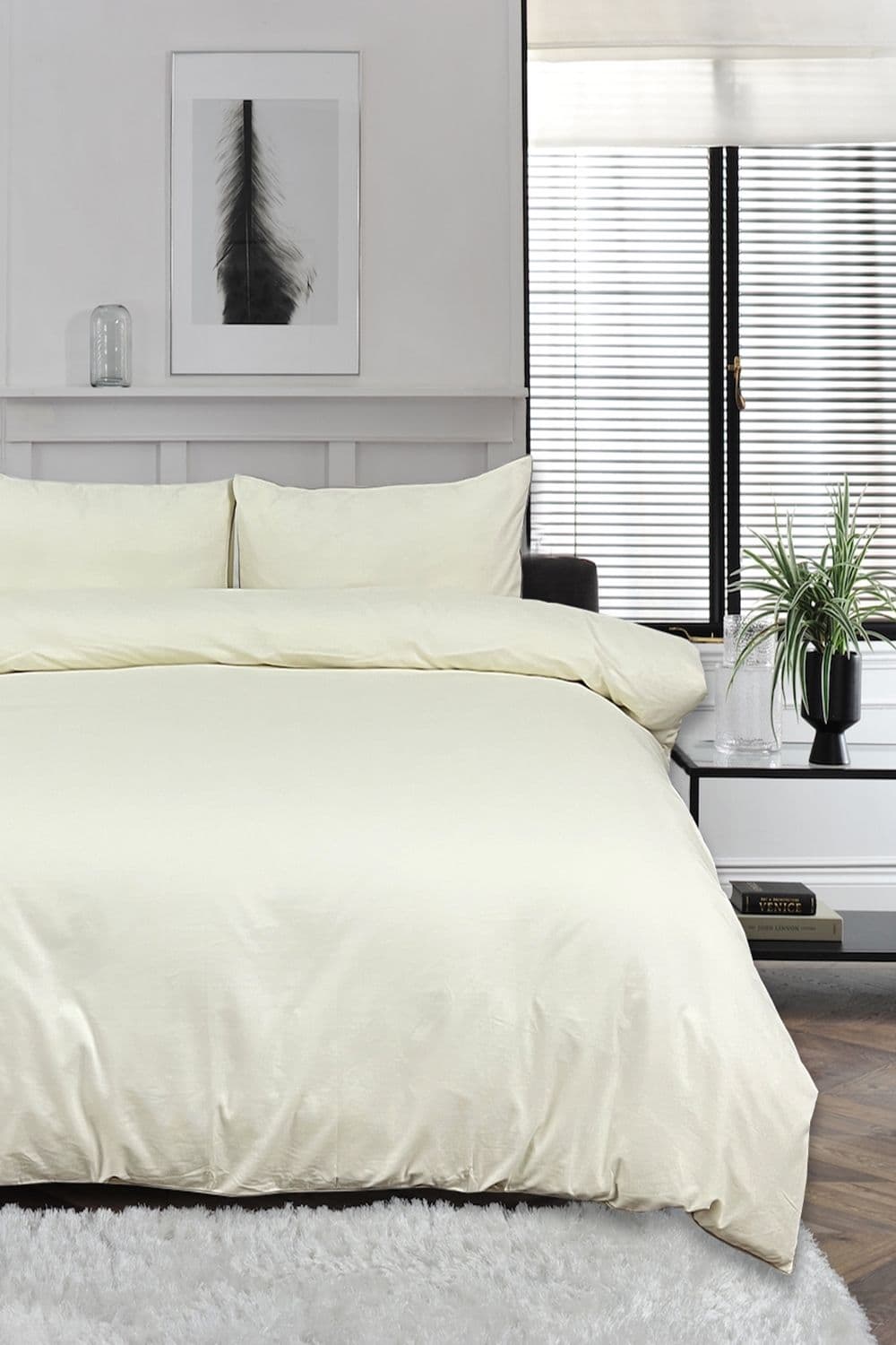 Classic Honeycomb Woven 100% Cotton Reversible Duvet Set