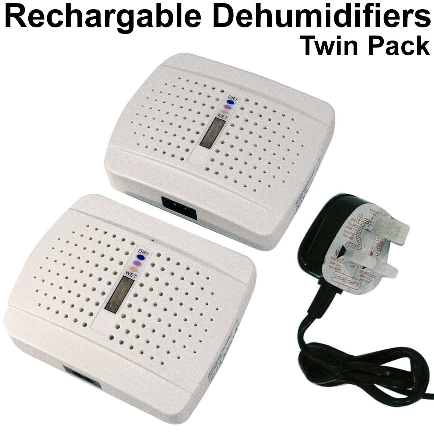 2x Rechargeable Moisture Absorb Dehumidifier Home Room Car Mould Damp Protector