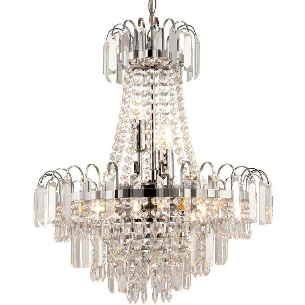 Hanging Ceiling Chandelier Pendant 6 Light Glass Retro Lamp Bulb Holder Fitting