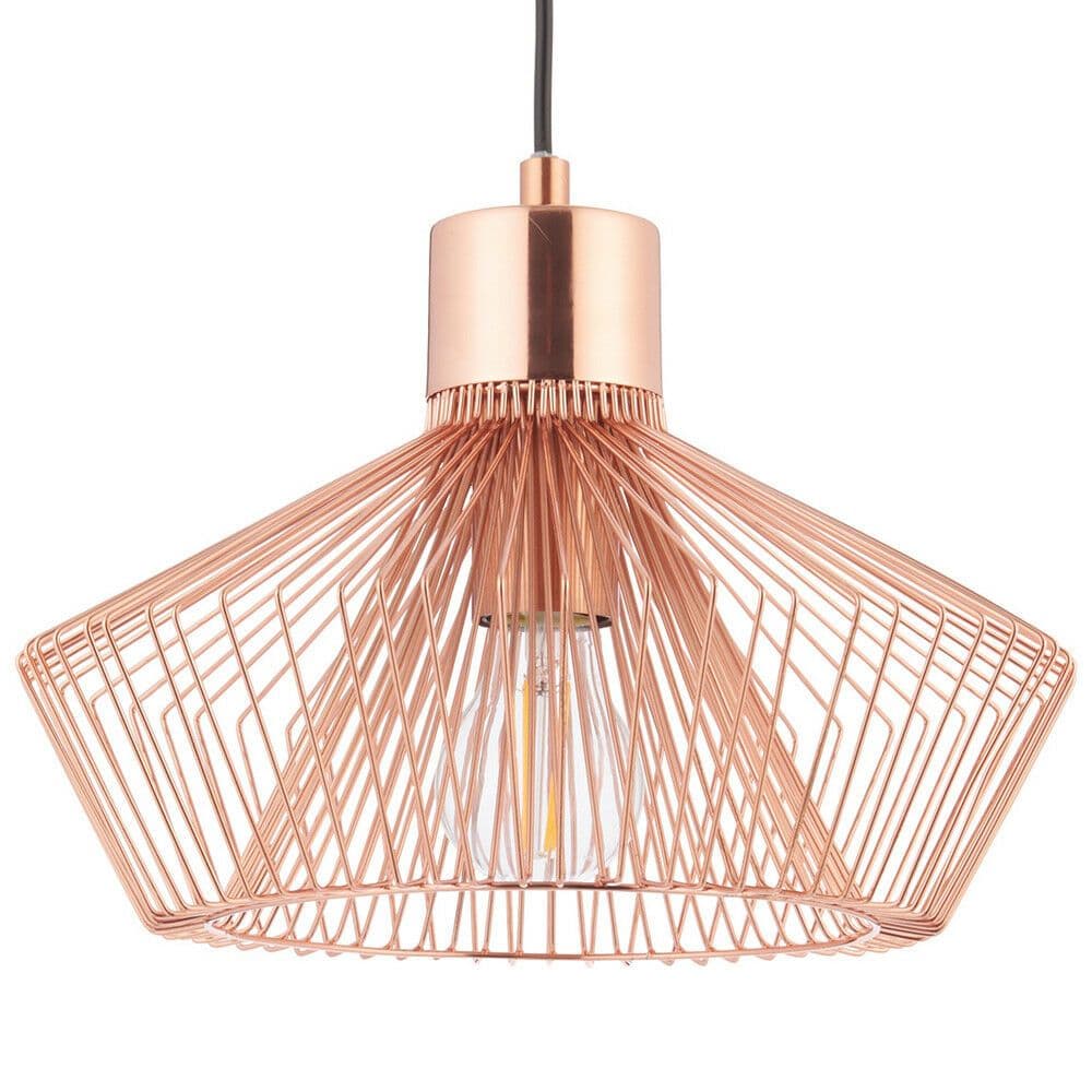 Hanging Ceiling Pendant Light MODERN WIRE Shade Designer Lamp Bulb Holder
