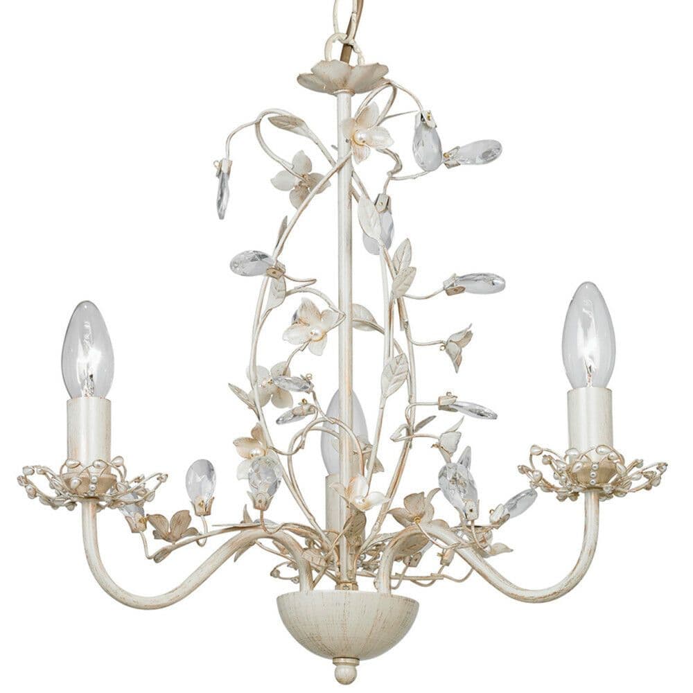 Hanging Flush Ceiling Pendant 3 Light GOLD Chandelier Lamp Bulb Holder