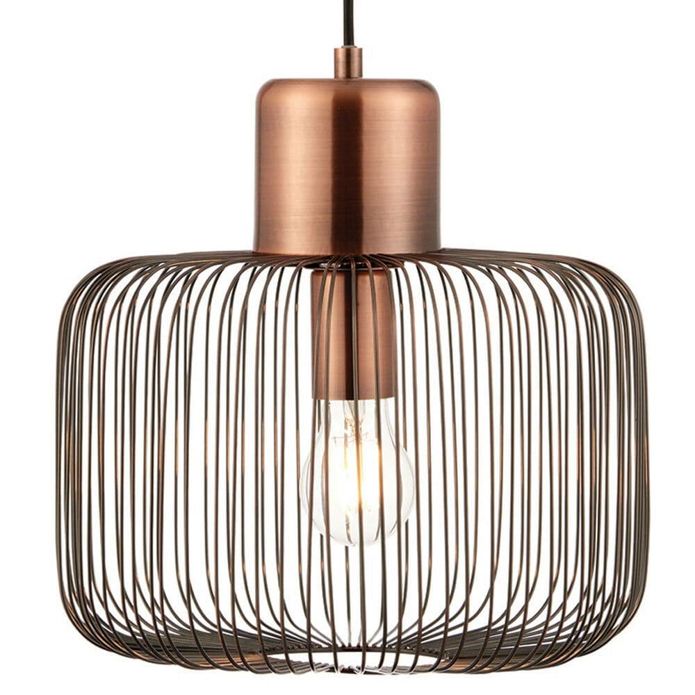 Hanging Ceiling Pendant Light ANTIQUE WIRE Shade Modern Lamp Bulb Holder