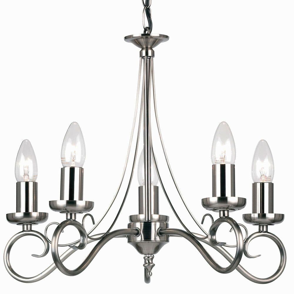 Hanging Flush Ceiling Pendant 5 Light ANTIQUE Chandelier Lamp Bulb Holder