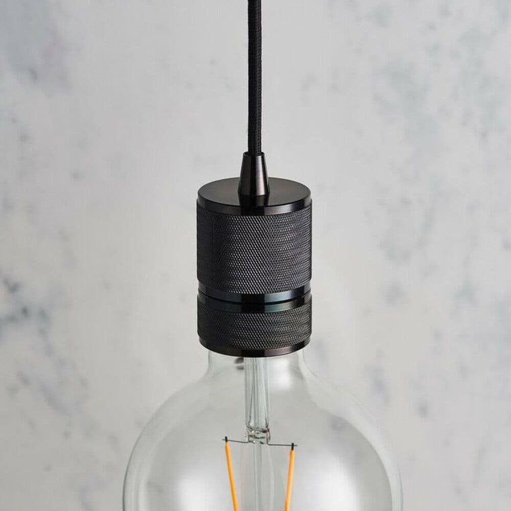 Hanging Ceiling Pendant Light & Rose Kit Chrome Industrial Adjustable Lamp