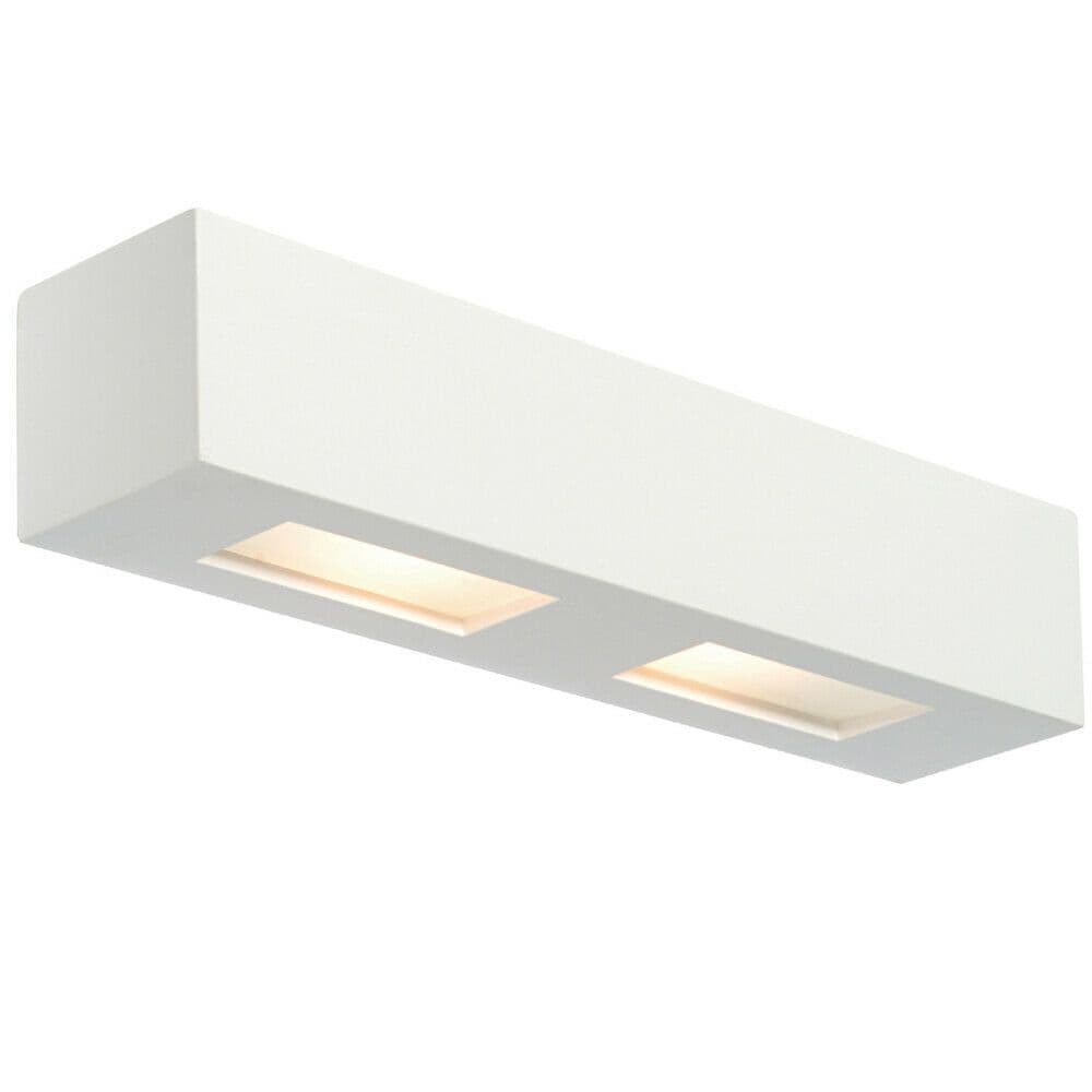 Dimmable Twin Wall Light Primed Box Down Lamp Fitting