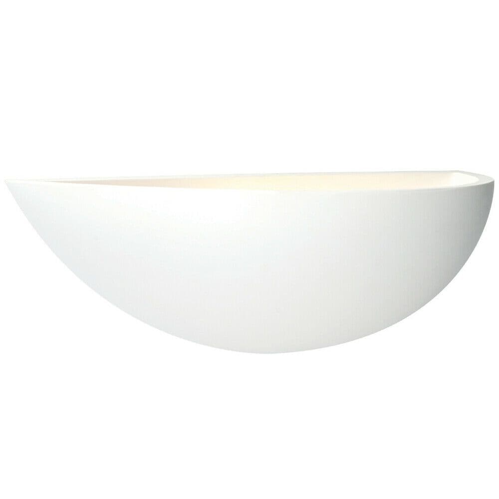 Dimmable LED Wall Light Primed Up Lighting Bowl Fitting
