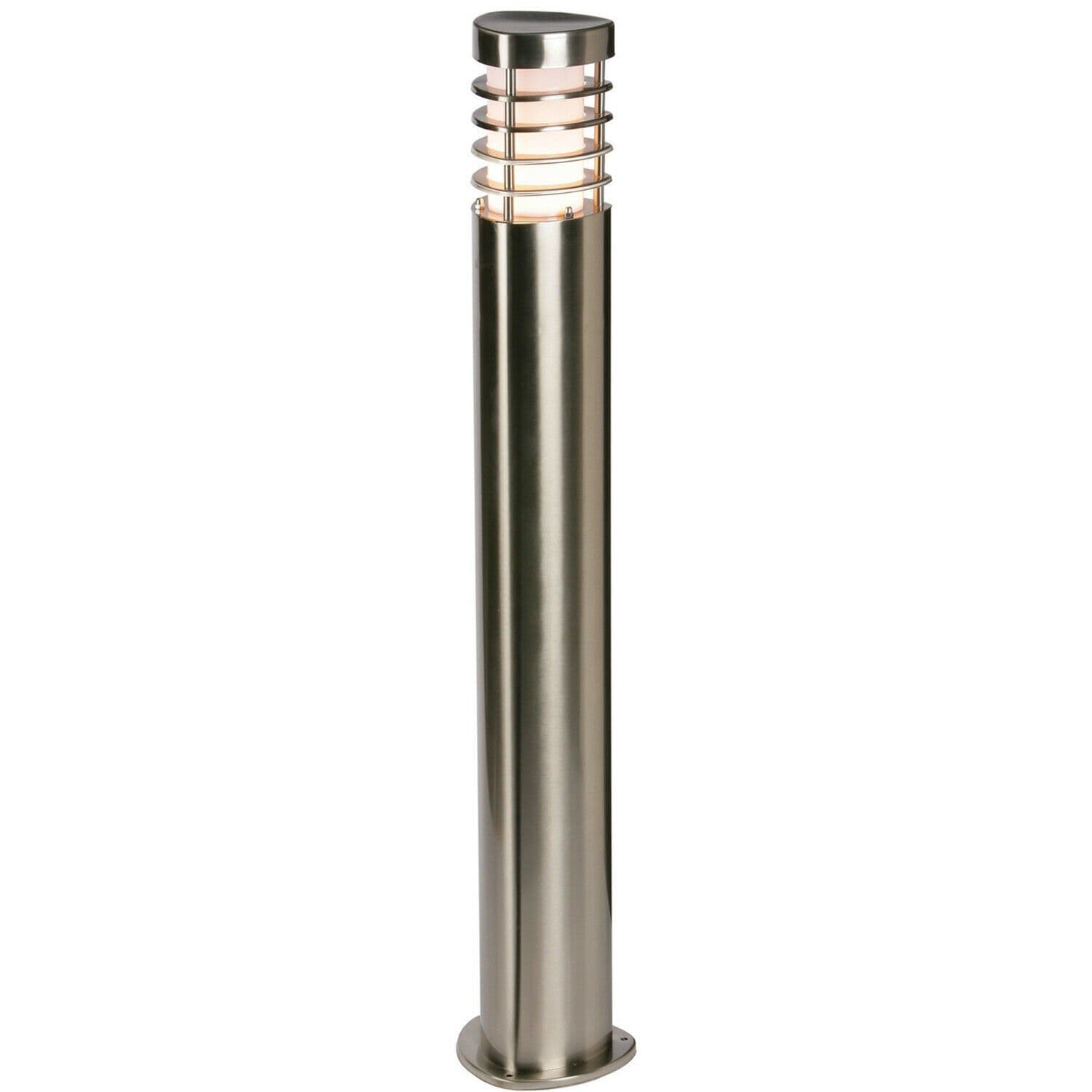Outdoor Garden Bollard Light Brushed Steel 9.2W Outside Path LED Lamp Post IP44