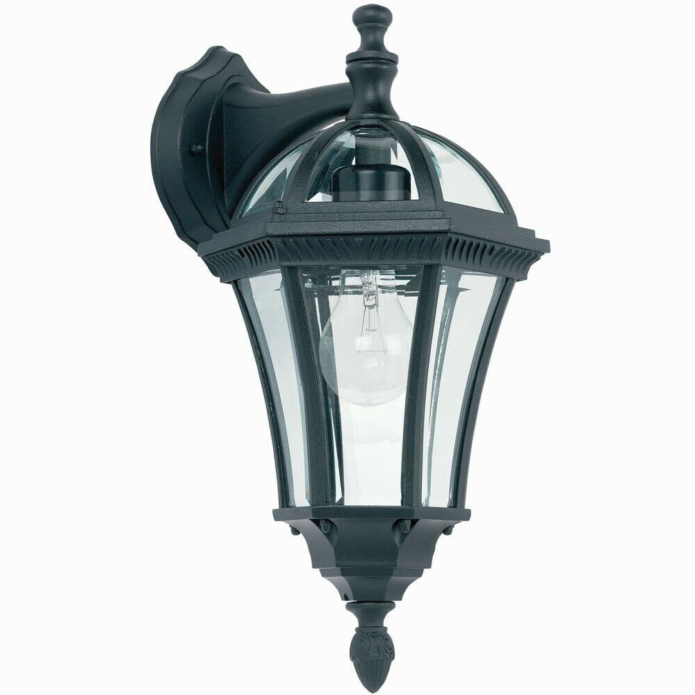 IP44 Outdoor Wall Light Matt & Glass Traditional Lantern Down Porch Path