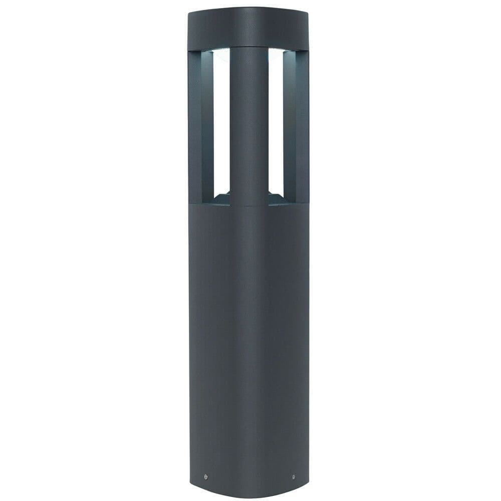 Outdoor Post Bollard Light Grey Triangle Modern Garden Driveway Path Lamp LED