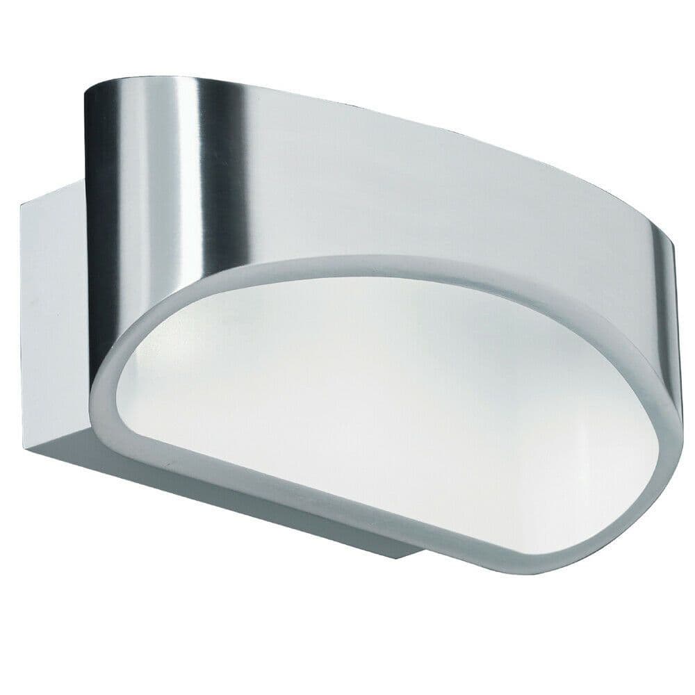 Unique LED Wall Light Warm Modern Gloss Chrome Loop Up & Down Bedside Lamp