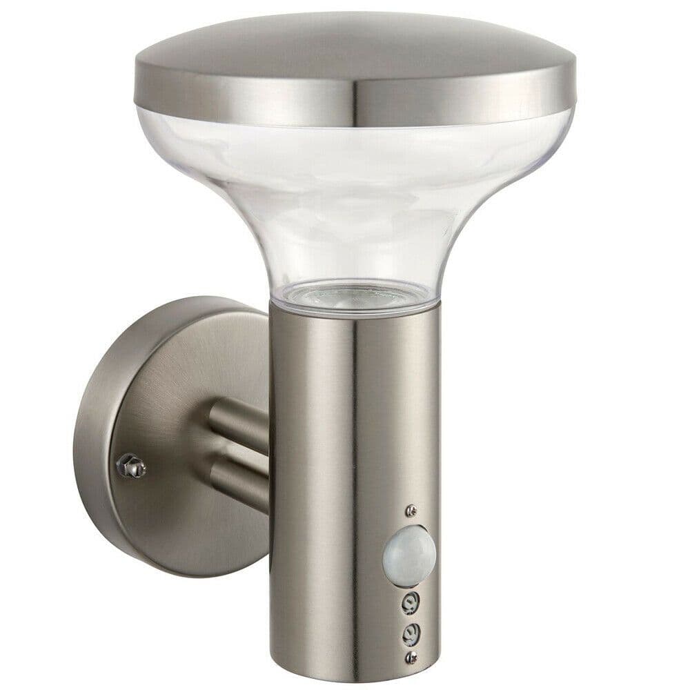 IP44 Outdoor LED Lamp Stainless Steel Wall PIR Light Modern Porch Cool