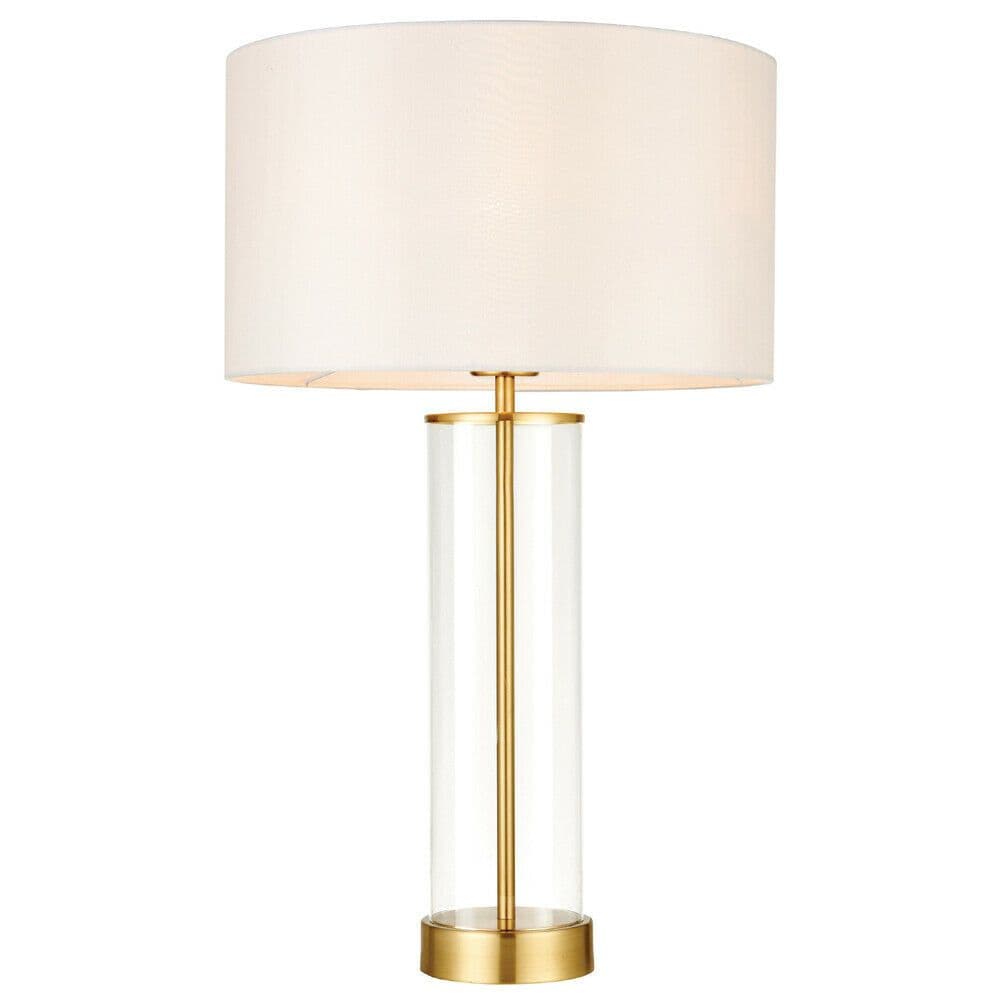 Touch Dimmable Table Lamp Gold Glass & Shade Modern Bedside Feature Light