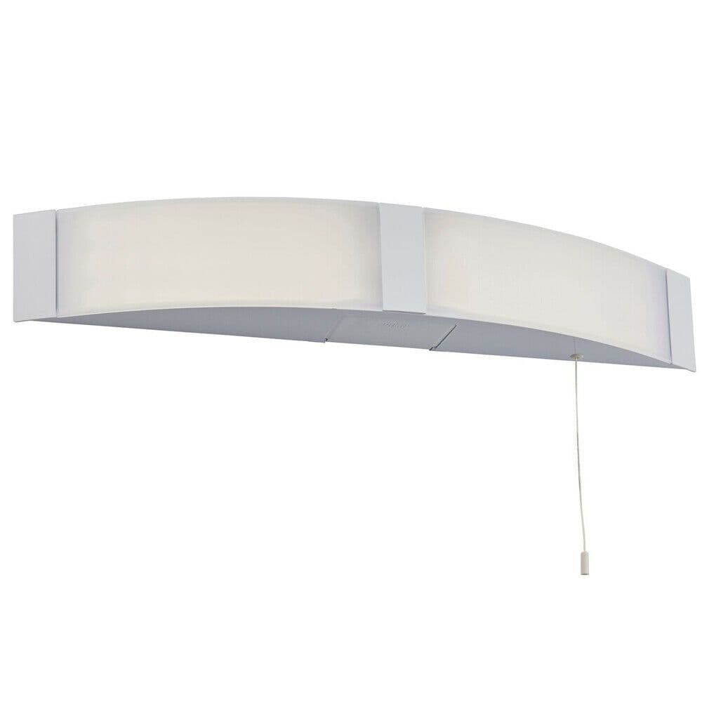 LED Bathroom Wall Light 2x 6W Cool IP44 Modern Curved Over Mirror Lamp