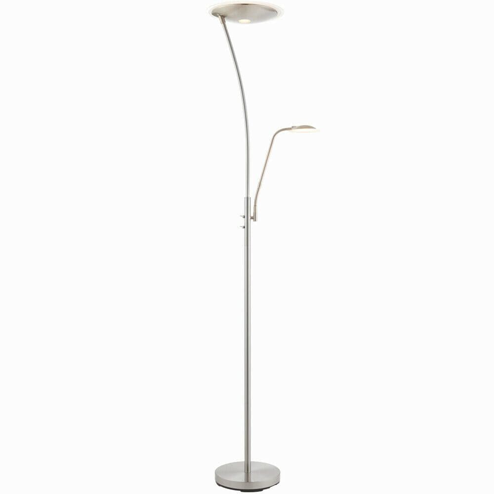 Mother & Lamp Satin Chrome & Frosted Plastic 18W LED & 6W LED