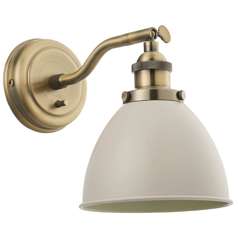 Adjustable Industrial Wall Light Brass & Shade Vintage Arm Lamp Fitting