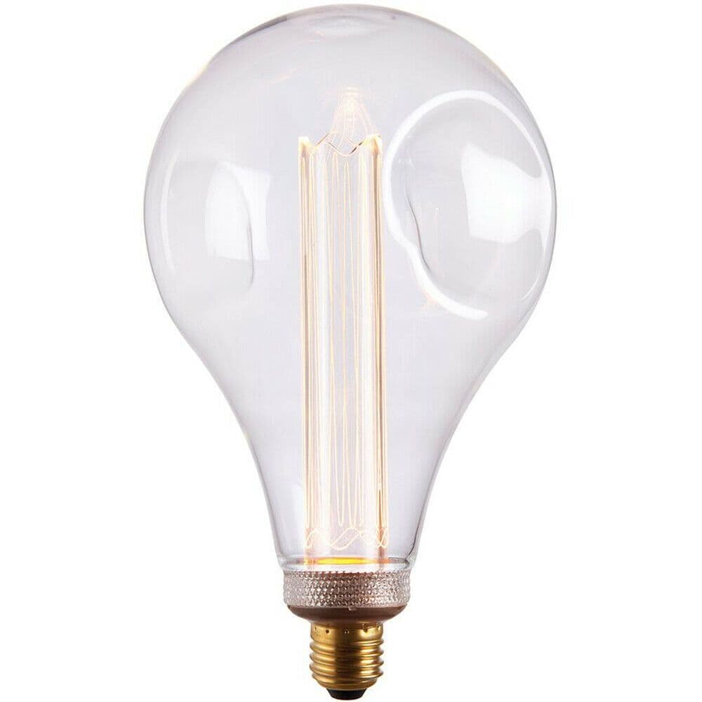 VINTAGE LED Filament Light Bulb GLASS E27 Screw 2.5W 243mm Dimple Lamp