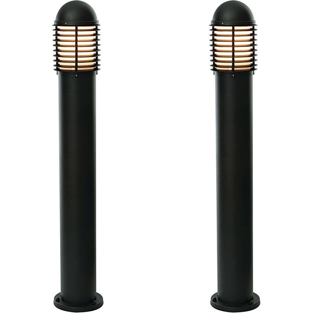 2 PACK Outdoor IP44 Bollard Light Matt 1000mm Lamp Post Garden Driveway