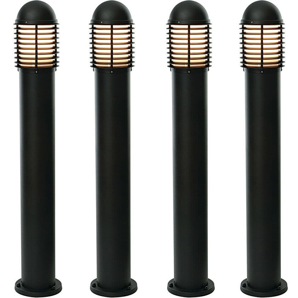 4 PACK Outdoor IP44 Bollard Light Matt 1000mm Lamp Post Garden Driveway