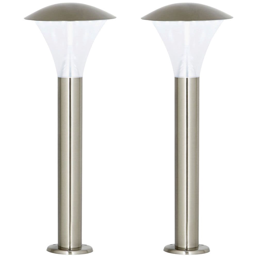 2 PACK Outdoor Footpath Downlight Lamp Steel 6W Bright Driveway Light Post Path