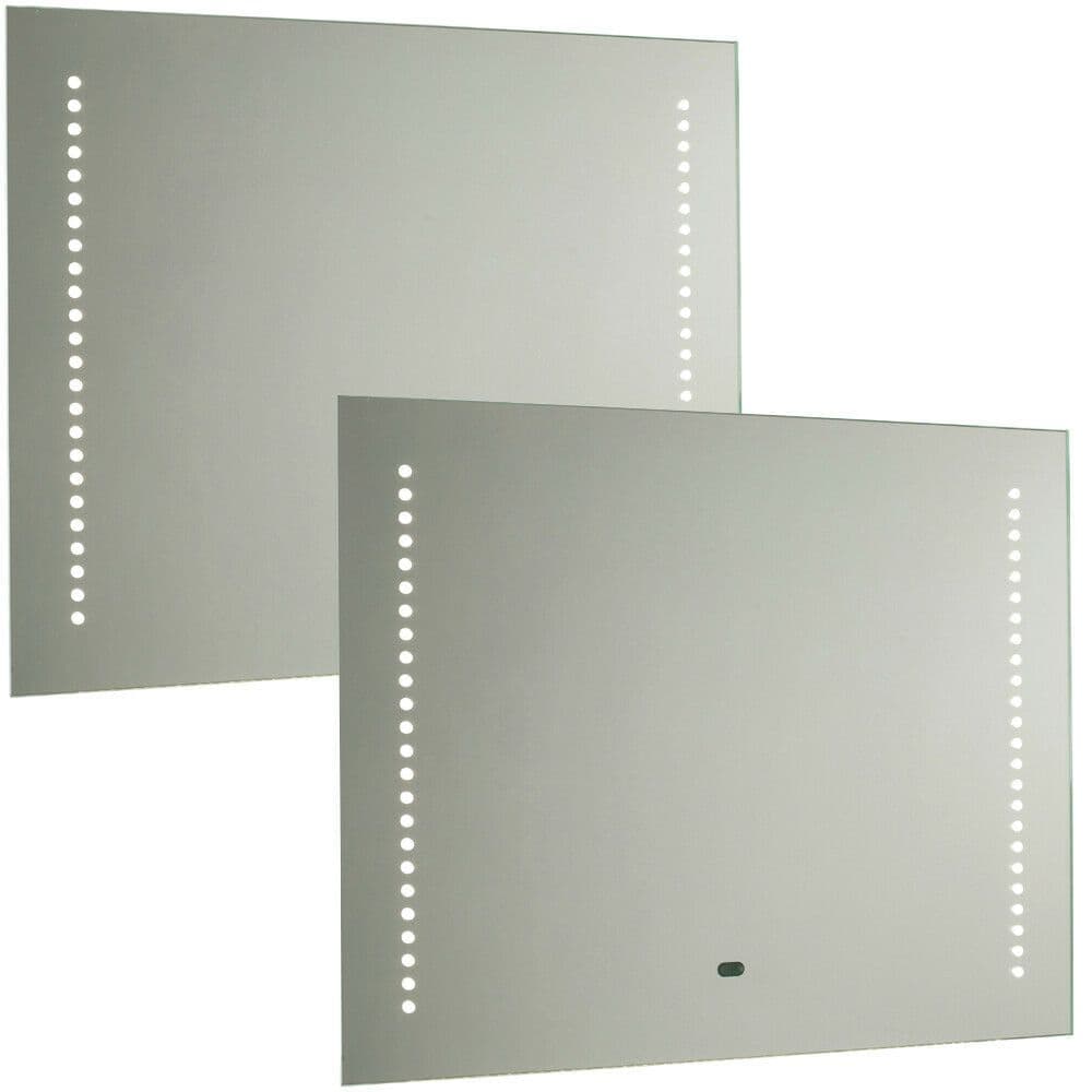 2 PACK IP44 LED Bathroom Mirror 50cm x 60cm Vanity Light IR Switch Shaver Socket