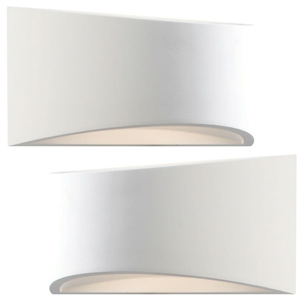 2 PACK 300mm LED Wall Light Warm Curved Bed Lamp