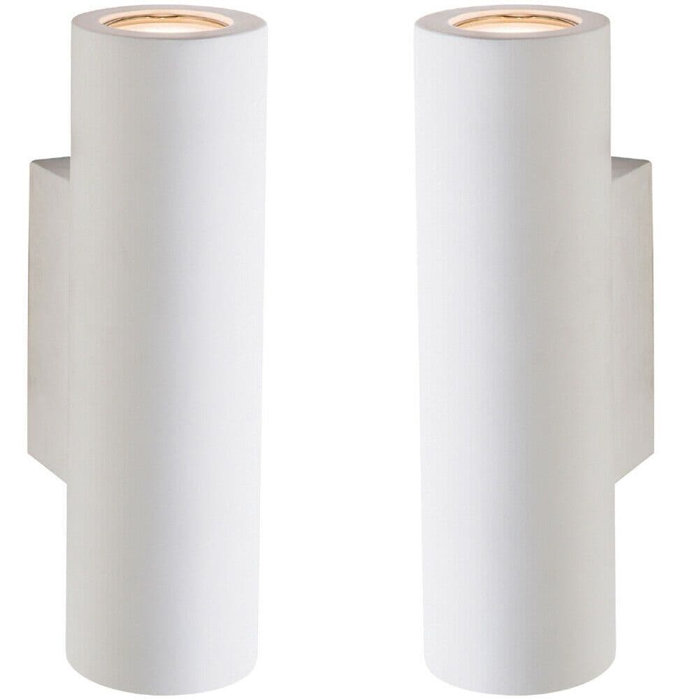 2 PACK Up & Down LED Wall Light Primed Modern Lamp Kit