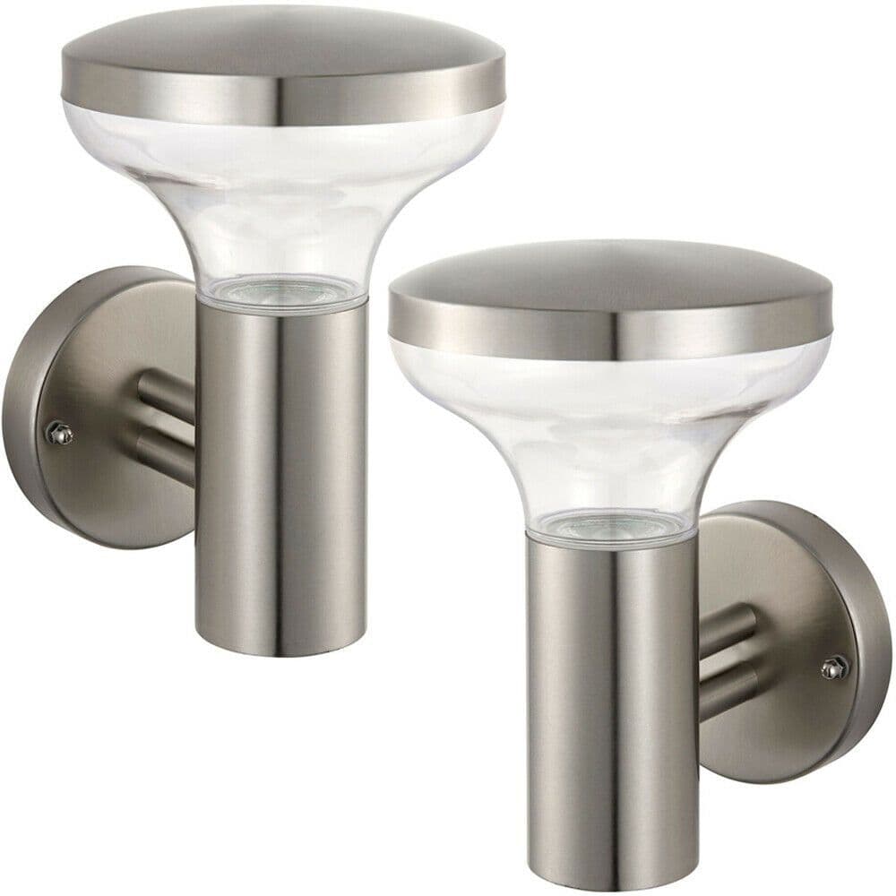 2 PACK IP44 Outdoor LED Lamp Stainless Steel Wall Light Porch Vase Cool