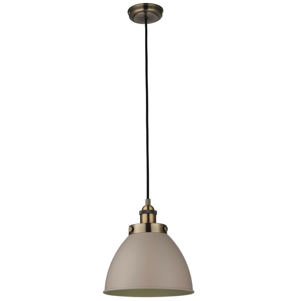 Ceiling Pendant Lamp & 2x Matching Wall Light Pack Industrial Brass Shade
