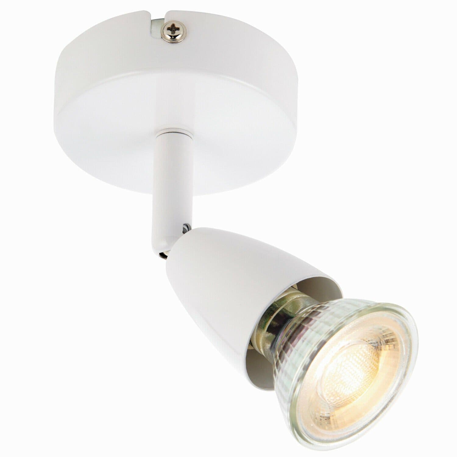 LED Adjustable Ceiling Spotlight Gloss Single GU10 Dimmable Downlight