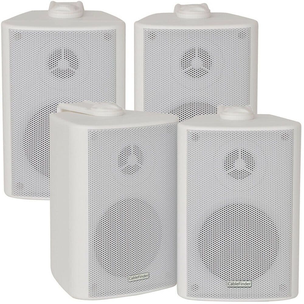 4x 70W 2 Way Wall Mounted Stereo Speakers 4 8Ohm Compact Background Music