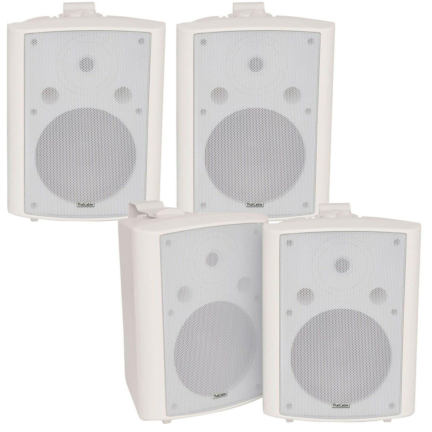 4x 180W Wall Mounted Stereo Speakers 8" 8Ohm LOUD Premium Audio & Music