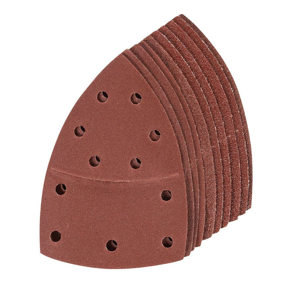10 PACK 102mm Grits Aluminium Oxide Detail Corner Sanding Sheets Hook Loop