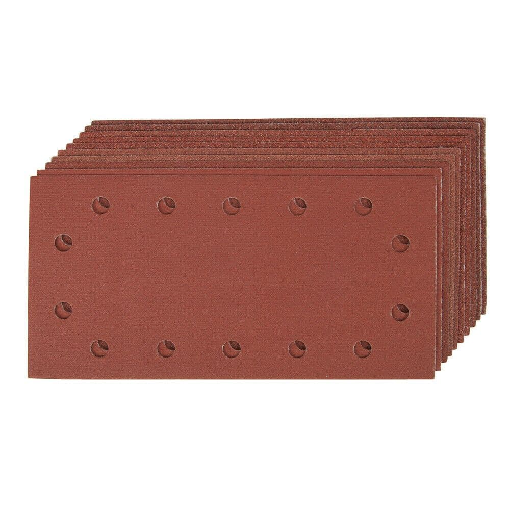 10 PACK 230mm Grit Sanding Paper Sheets Punched Aluminium Oxide Hook Loop