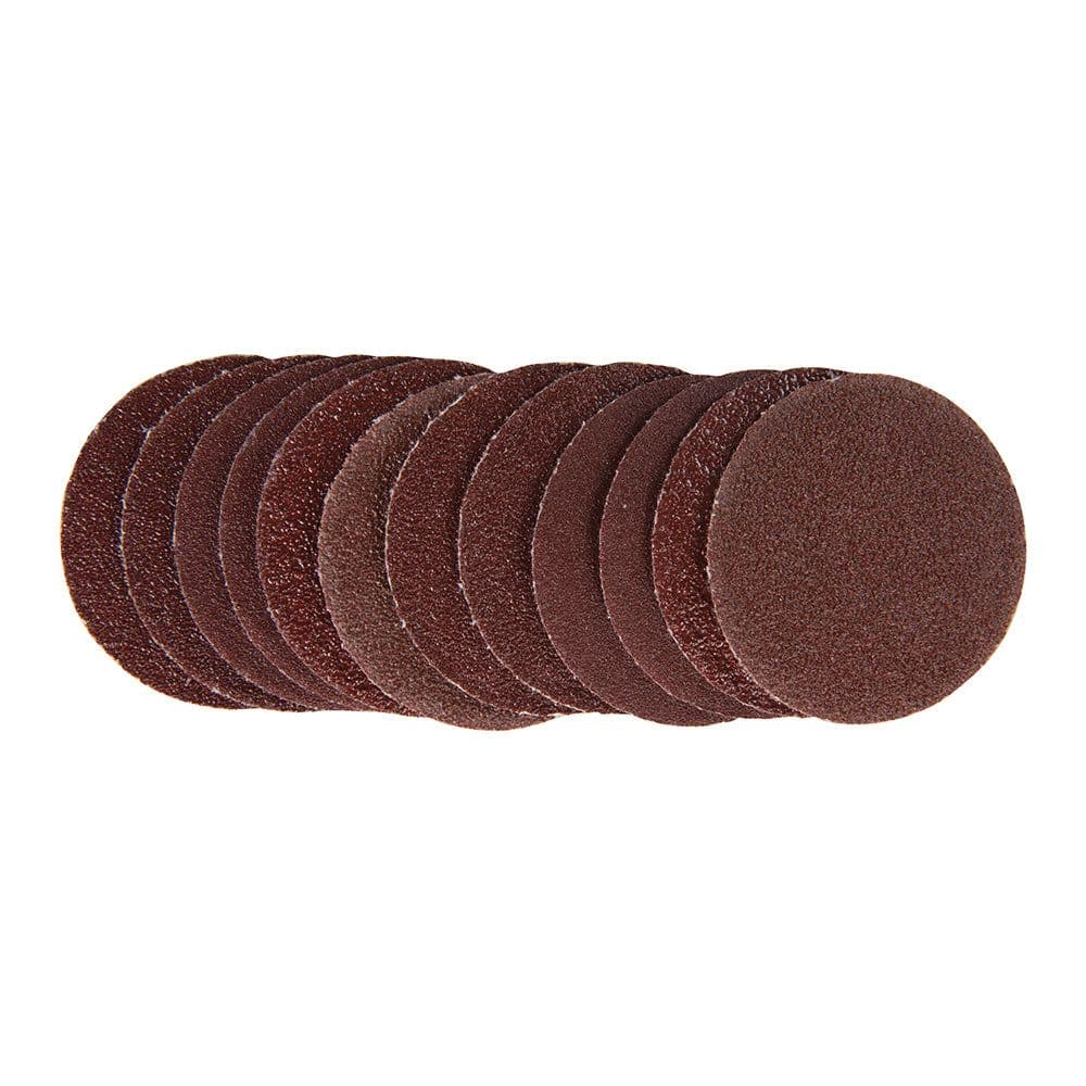 60 PACK 50mm Mixed Grits Sanding Sheet Discs Aluminium Oxide Hook & Loop Back