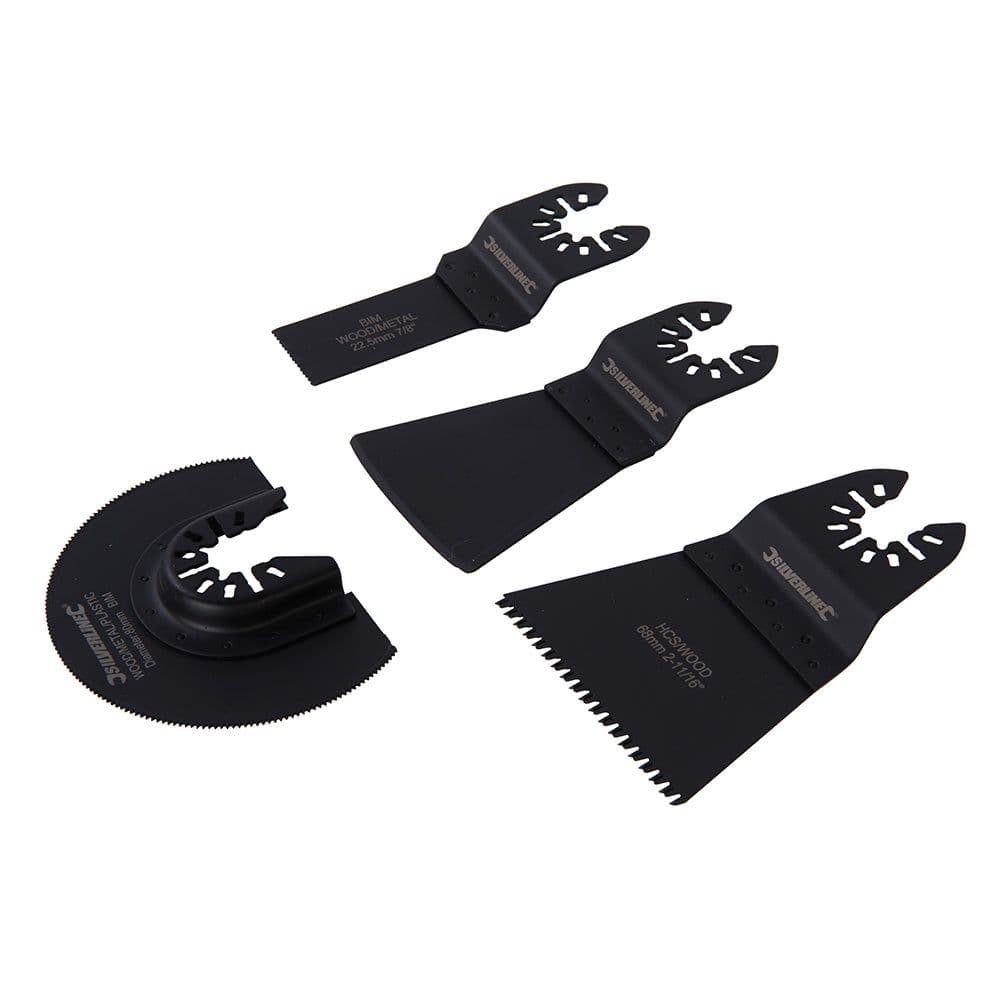 4 Piece Tool Cutting & Floor Scraping Set Bi Metal Wood Oscillating Cutter