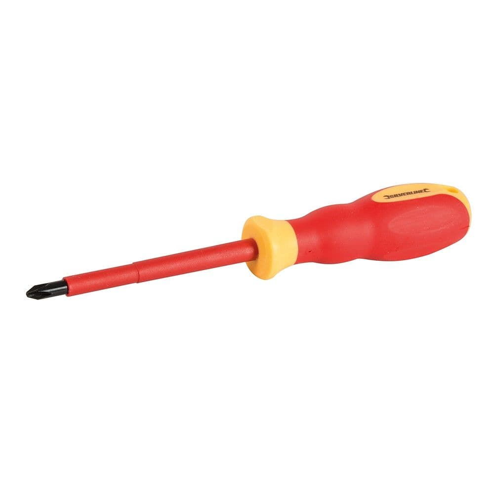 VDE PH2 x 100mm Electric Safe Philips Screwdriver Electricians Rubber Handle