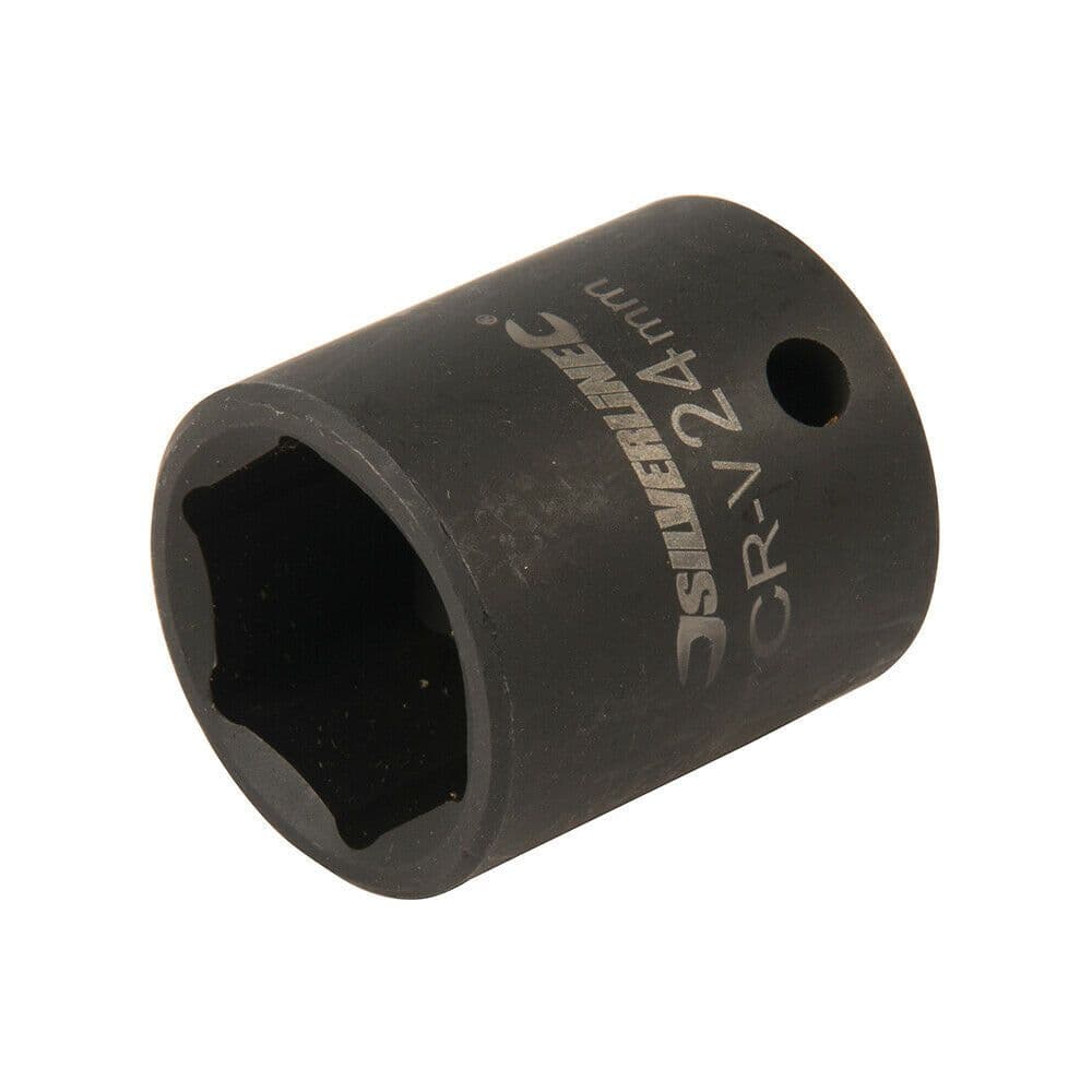 24mm IMPACT Driver Socket 6 Point ½" Ratchet Spanner Bit Steel Square Drive Tool