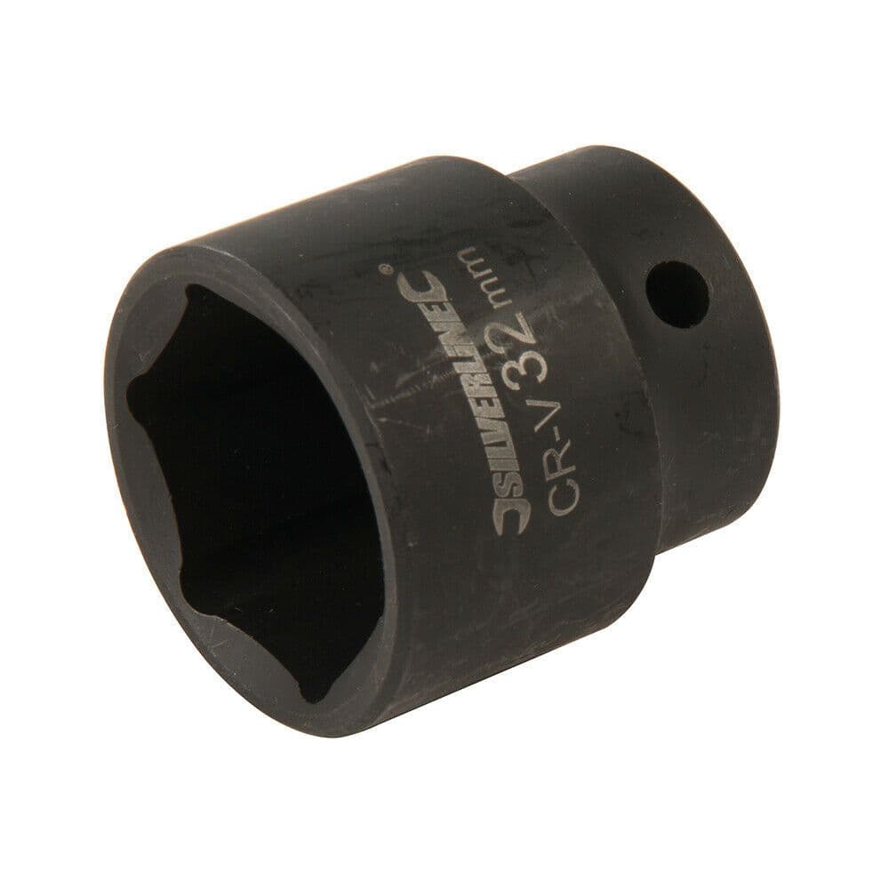 32mm IMPACT Driver Socket 6 Point ½" Ratchet Spanner Bit Steel Square Drive Tool