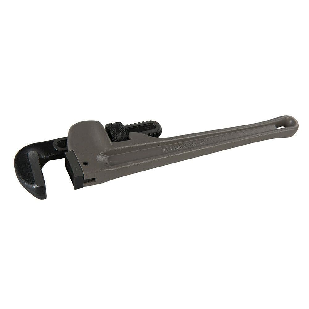 355mm Aluminium Handle Adjustable Pipe Wrench Smooth Pipes Grips