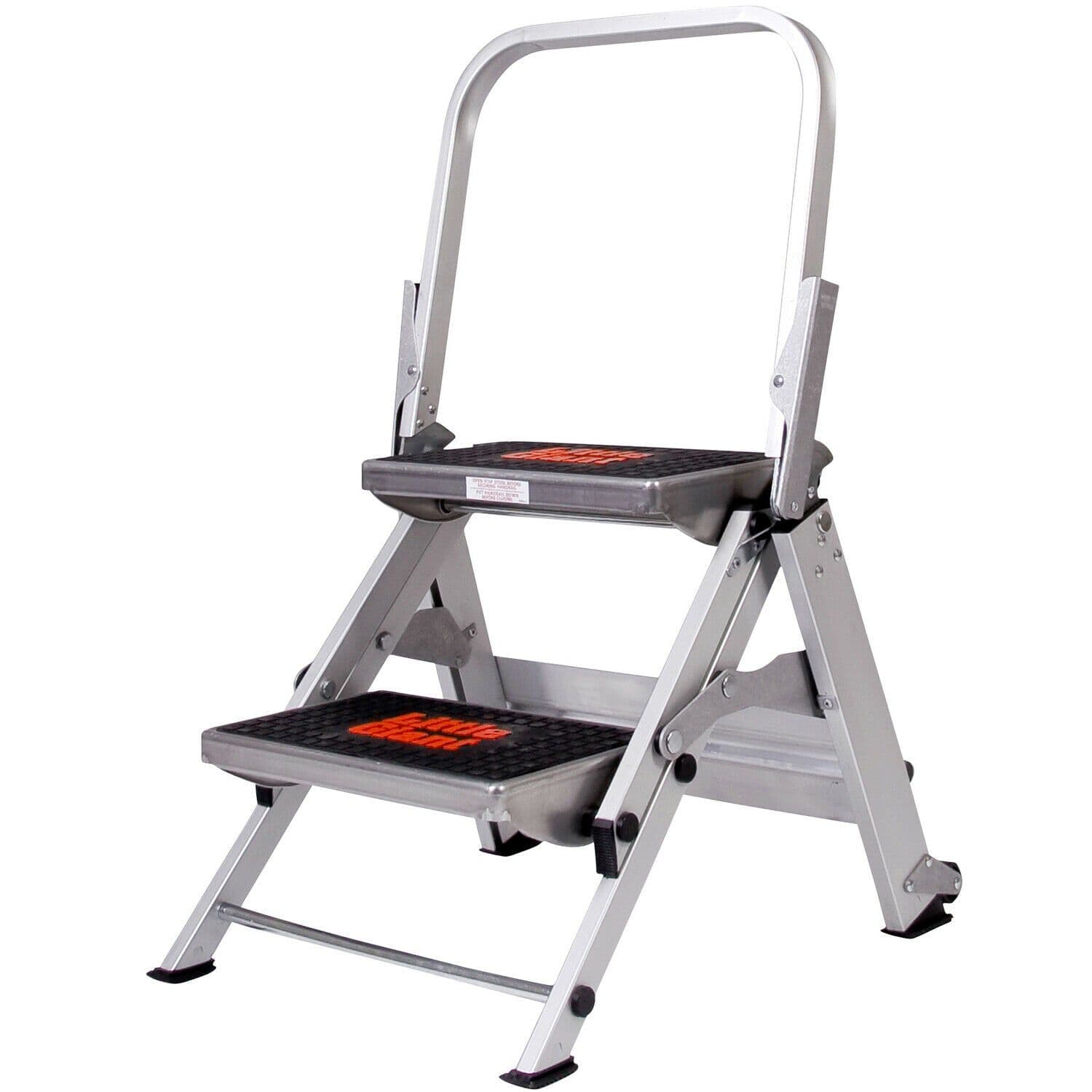 0.5m PREMIUM TRADE Folding Step Ladders 2 Tread Anti Slip Aluminium Safety Steps