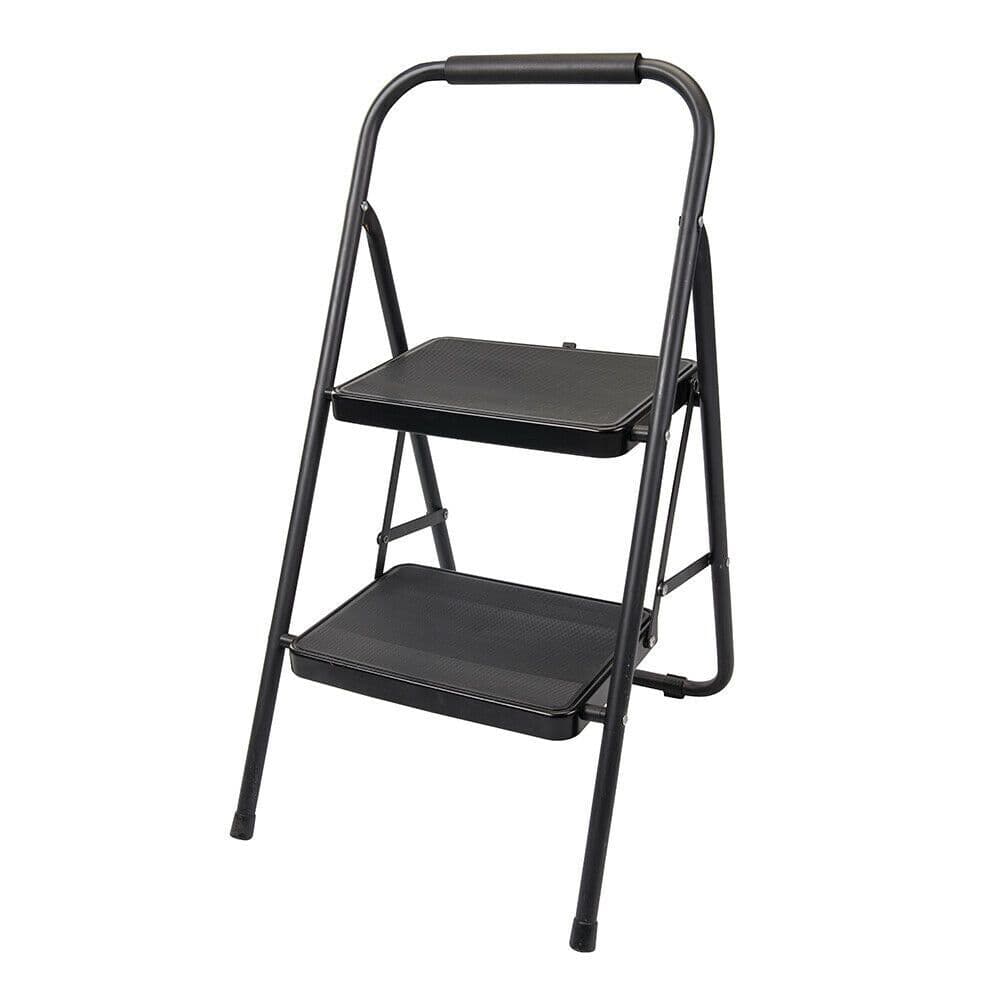 475mm 2x Wide Step Ladder Foldable Non Slip Steps & Feet Max Platform