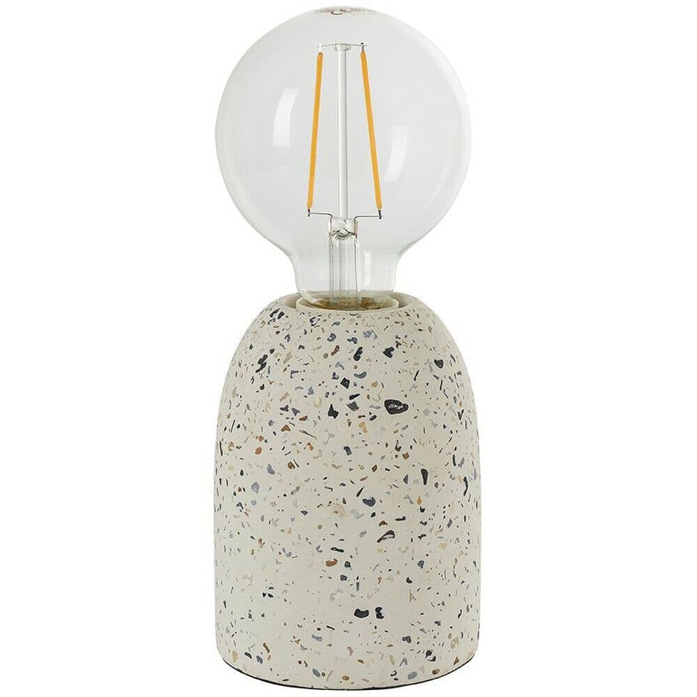 Modern Terrazzo Mini Table Lamp Speckled Marble Bedside Bulb Holder Light