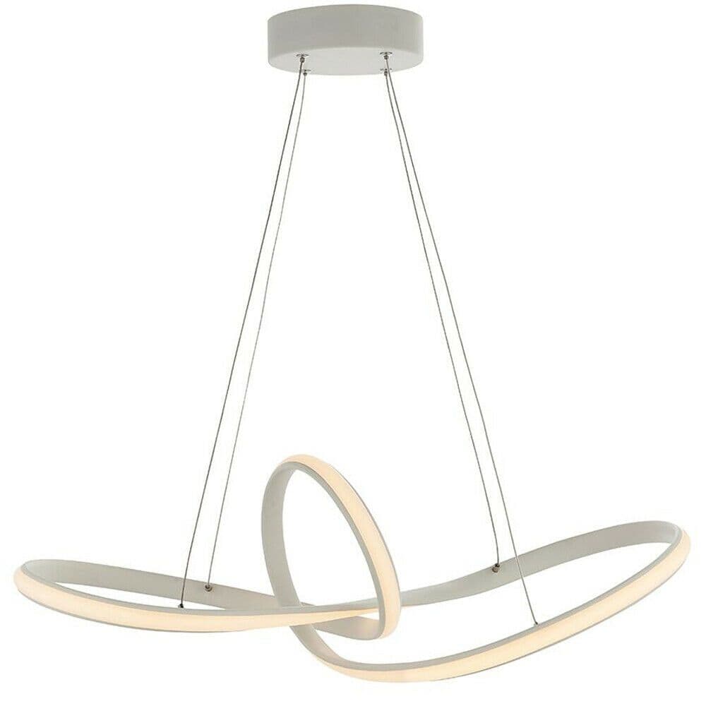 LED Ceiling Pendant Light 31W Warm Matt Infinity Loop Feature Lamp