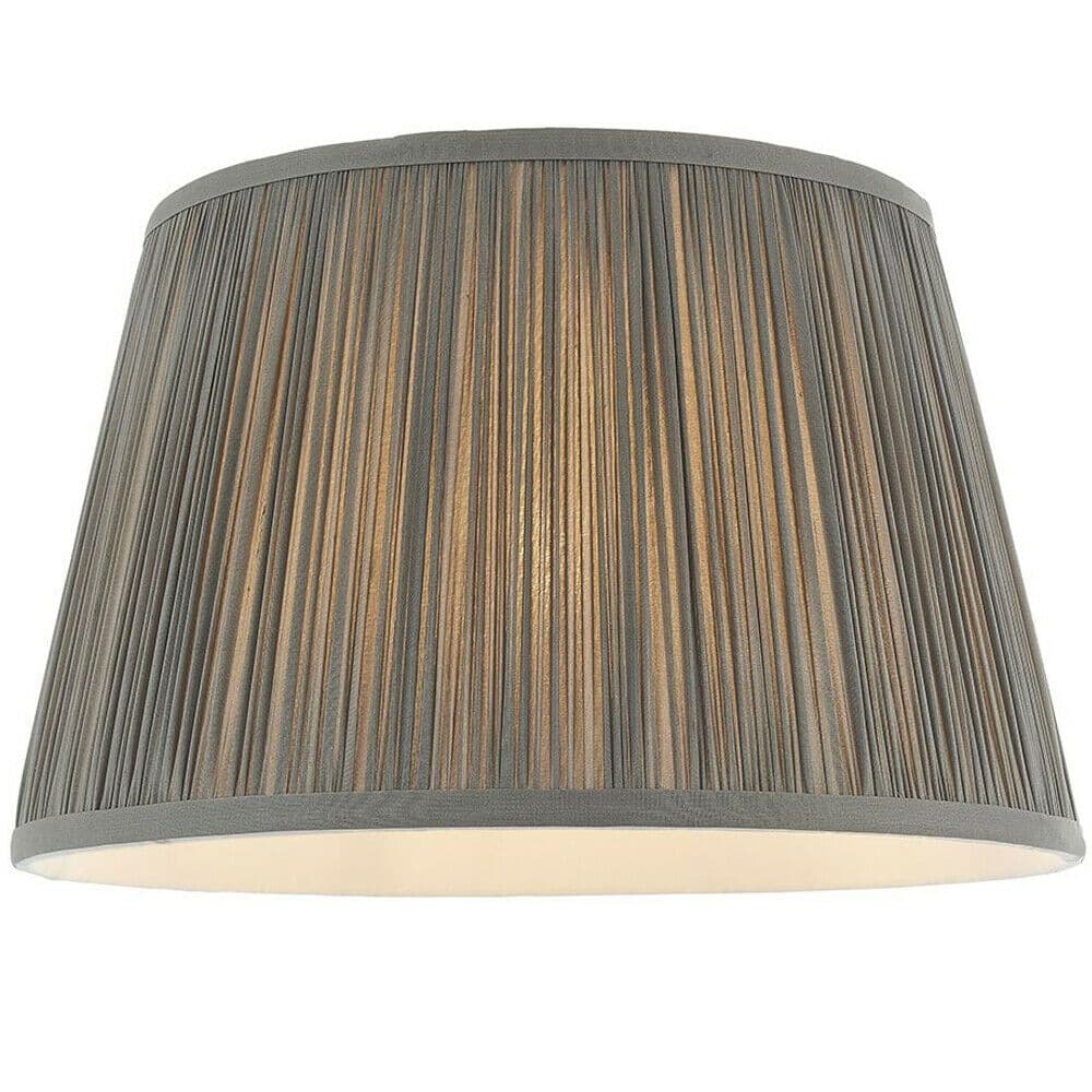 12" Elegant Round Tapered Drum Lamp Shade Gathered Pleated Silk Cover